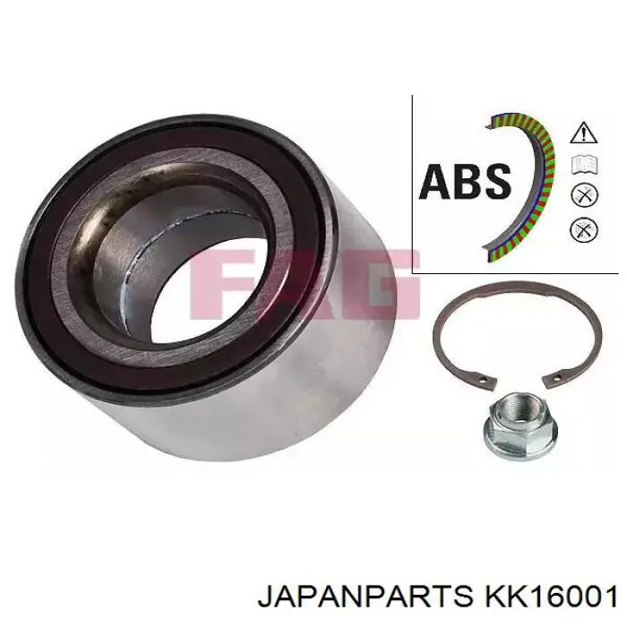 KK16001 Japan Parts підшипник маточини передньої