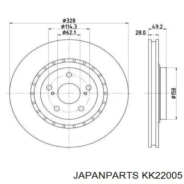 Маточина заднього колеса Japan Parts KK22005