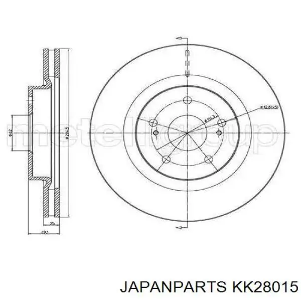 Задній підшипник Japan Parts KK28015