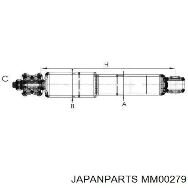 MM00279 Japan Parts амортизатор передній