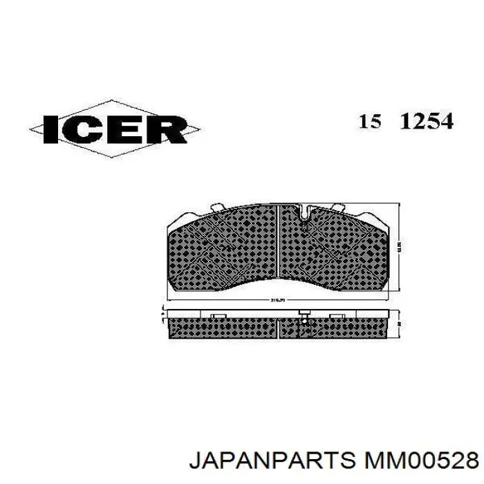 Амортизатор передній MM00528 Japan Parts