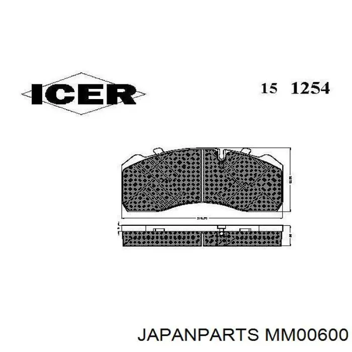 Амортизатор передньої підвіски, лівий Japan Parts MM00600 ціна, від 66.44 USD