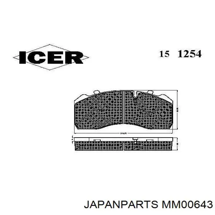Задній амортизатор Japan Parts MM00643