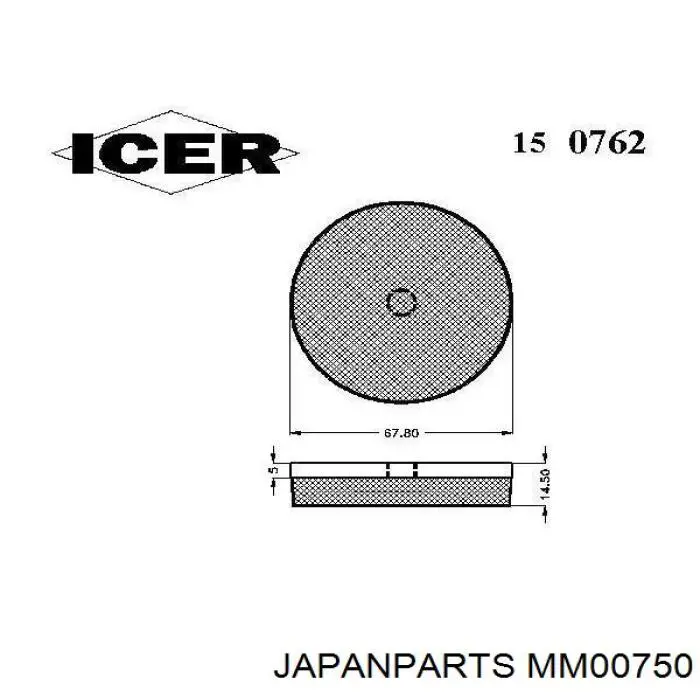 MM00750 Japan Parts Амортизатори задні