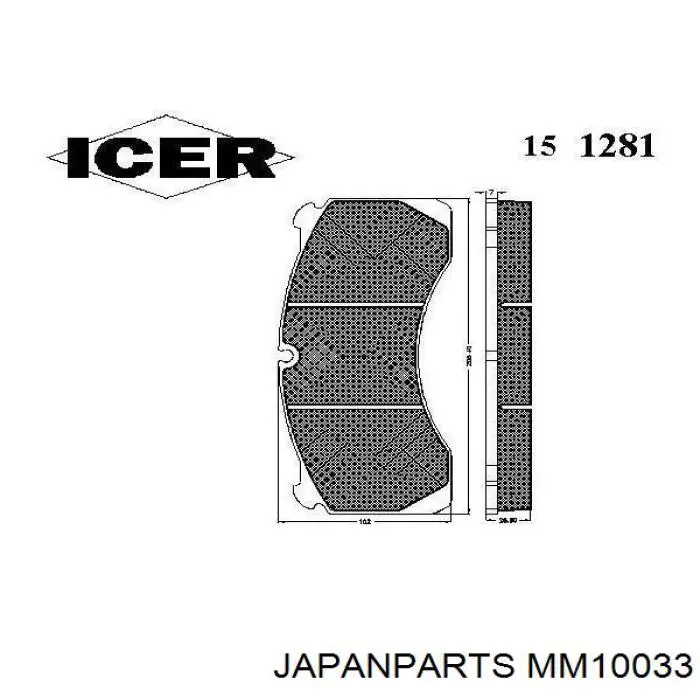 Задній амортизатор Japan Parts MM10033