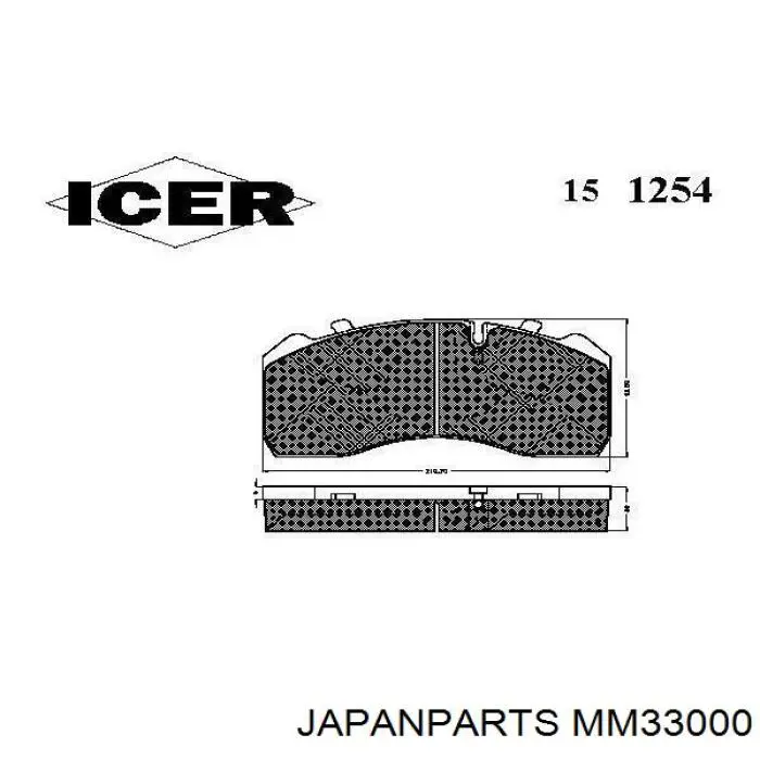 Амортизатор передньої підвіски, лівий Japan Parts MM33000 ціна, від 49.50 USD