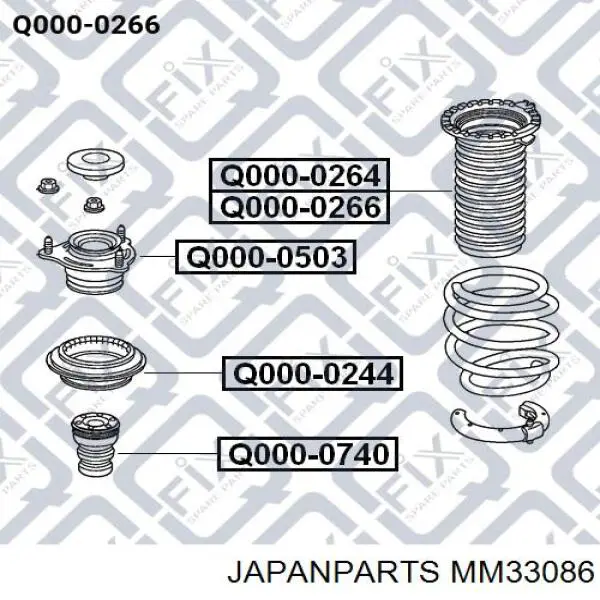 Амортизатор задній MM33086 Japan Parts