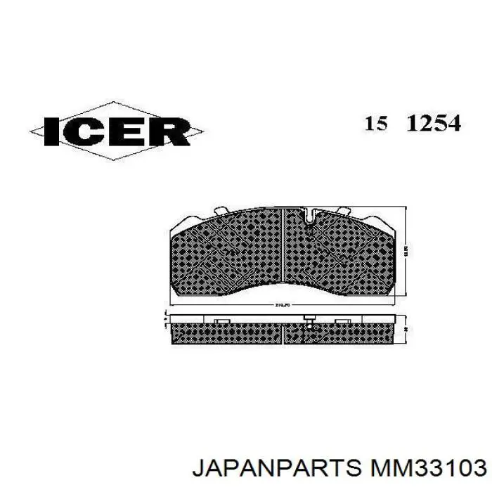 Стійка передня права Japan Parts MM33103
