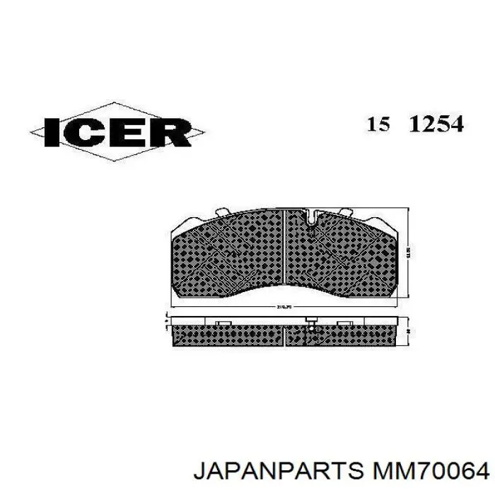 Купити MM70064 Japan Parts Амортизатора передній лівий