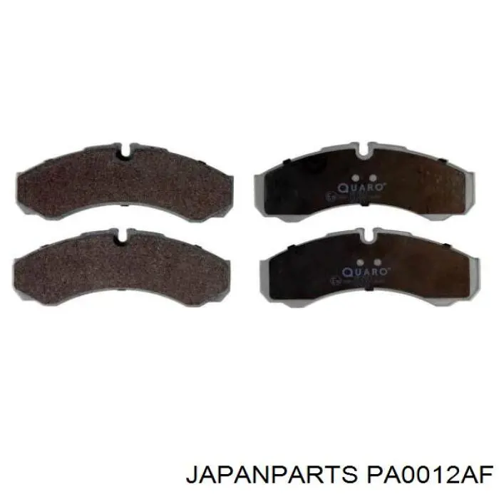 PA0012AF Japan Parts колодки гальмівні передні, дискові