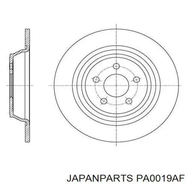 PA0019AF Japan Parts колодки гальмівні передні, дискові