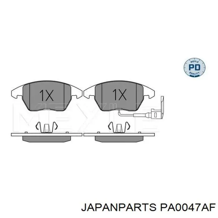 PA0047AF Japan Parts Передні гальмівні колодки
