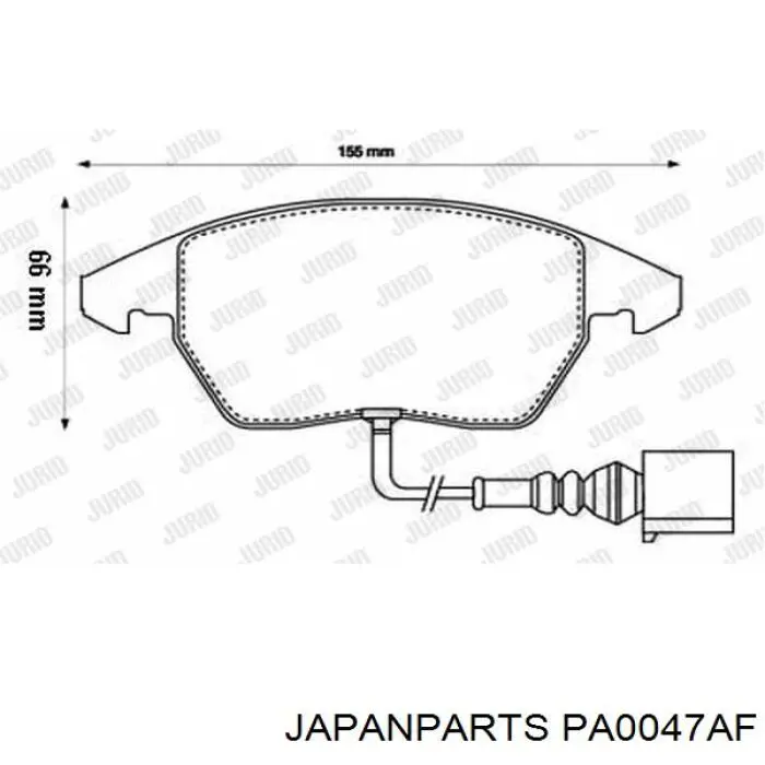 Тормозні колодки Japan Parts PA0047AF