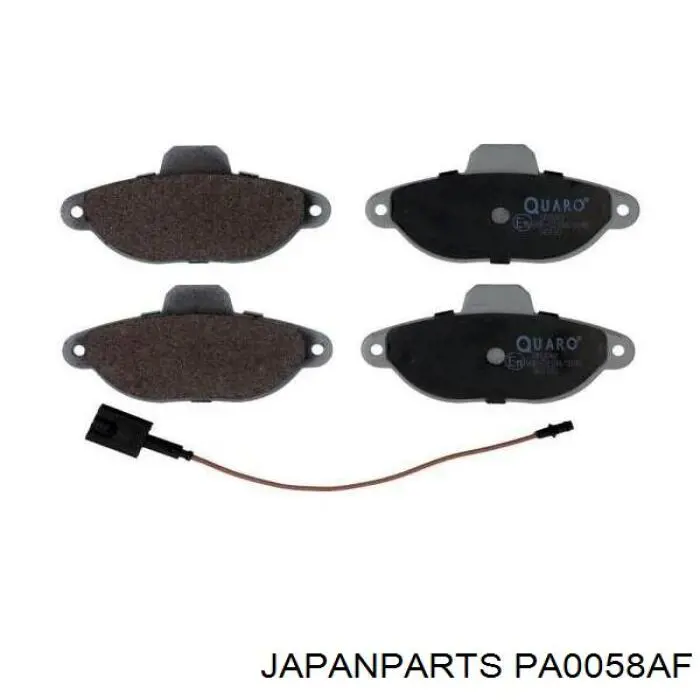 Колодки гальмівні передні, дискові PA0058AF Japan Parts