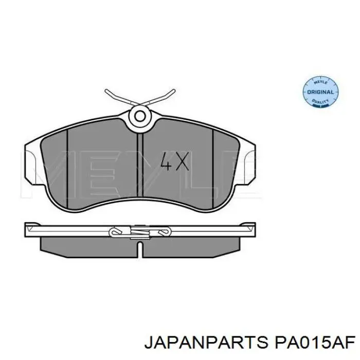 Гальмівні колодки Japan Parts PA015AF ціна, від 17.24 USD