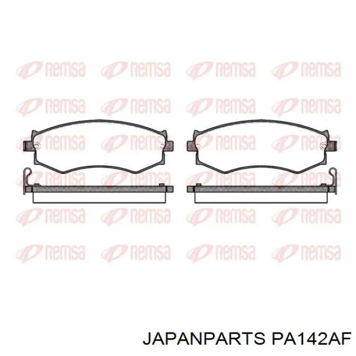 Колодки гальмівні передні, дискові PA142AF Japan Parts