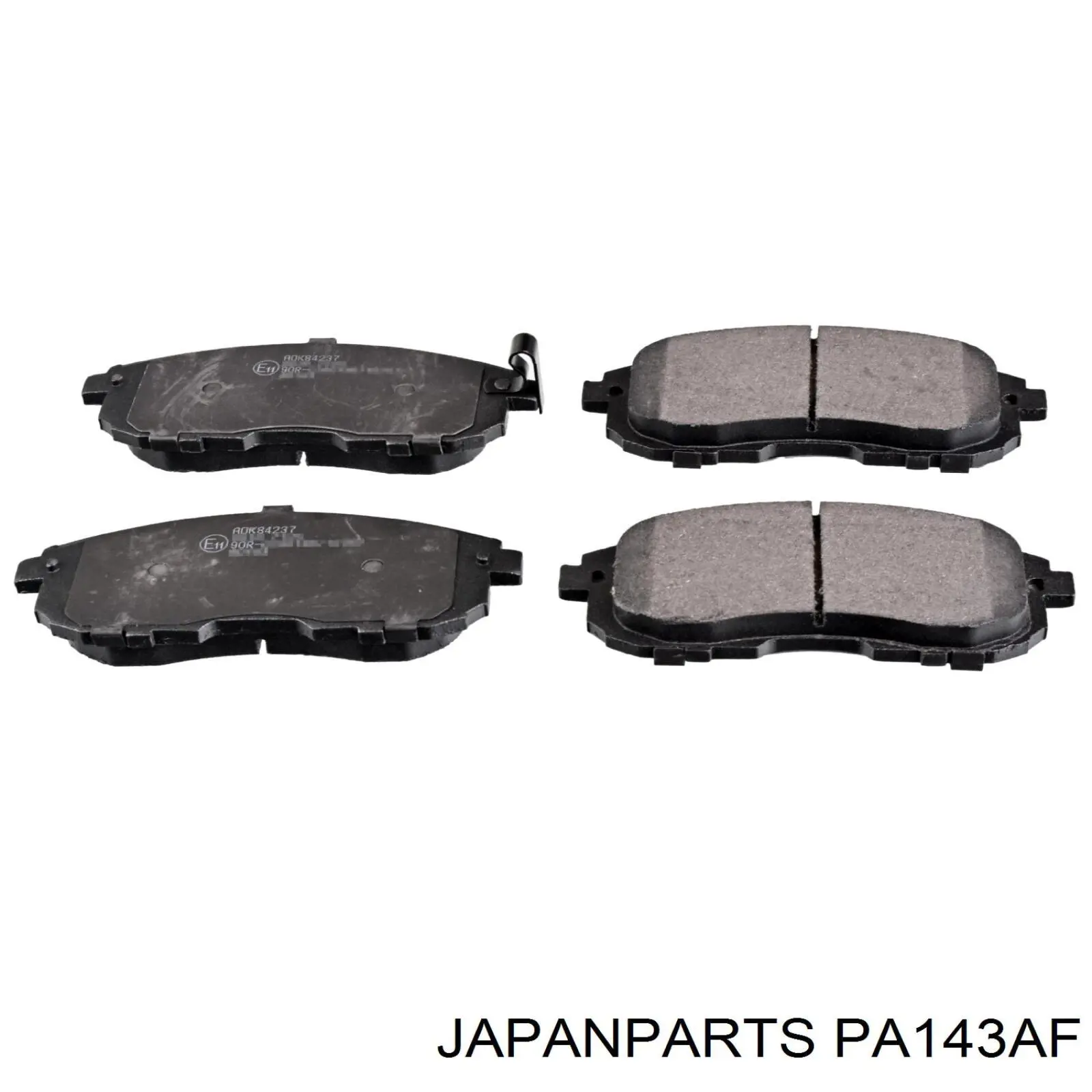 Колодки гальмівні передні, дискові PA143AF Japan Parts