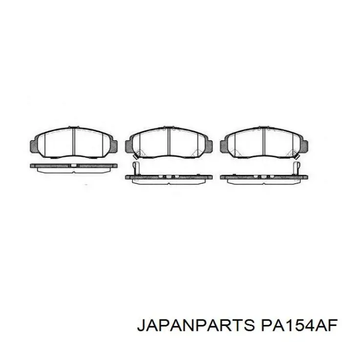 Передні тормозні колодки PA154AF Japan Parts