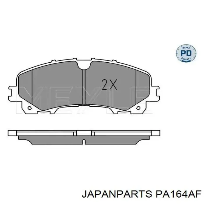 Купити PA164AF Japan Parts Колодки гальмівні передні, дискові