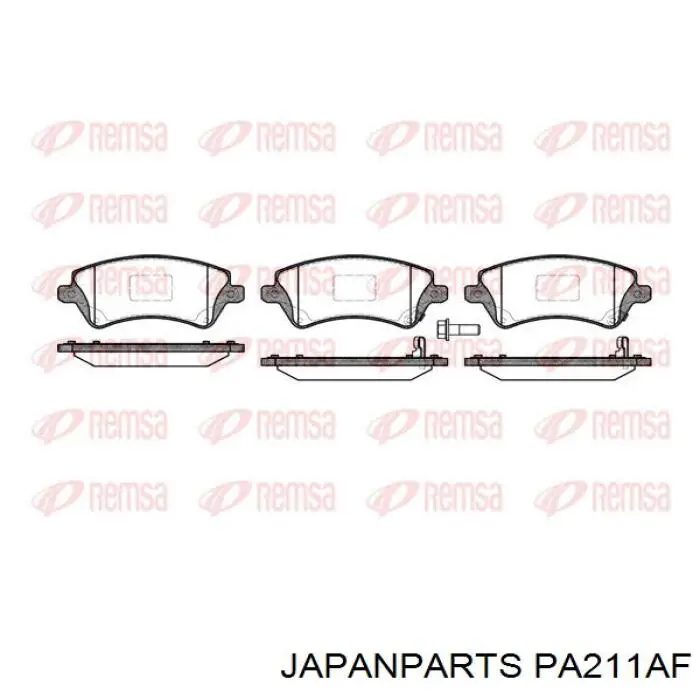 PA211AF Japan Parts Передні гальмівні колодки