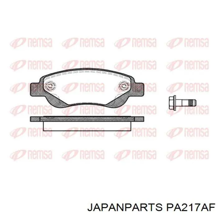 PA217AF Japan Parts Передні гальмівні колодки