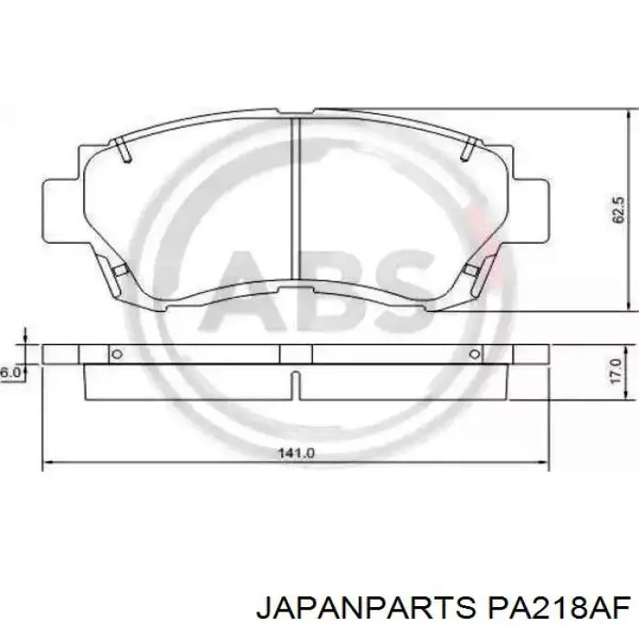 Купити PA218AF Japan Parts Колодки гальмівні передні, дискові