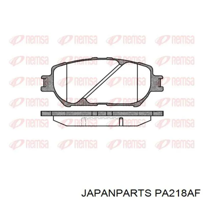 PA218AF Japan Parts Передні гальмівні колодки