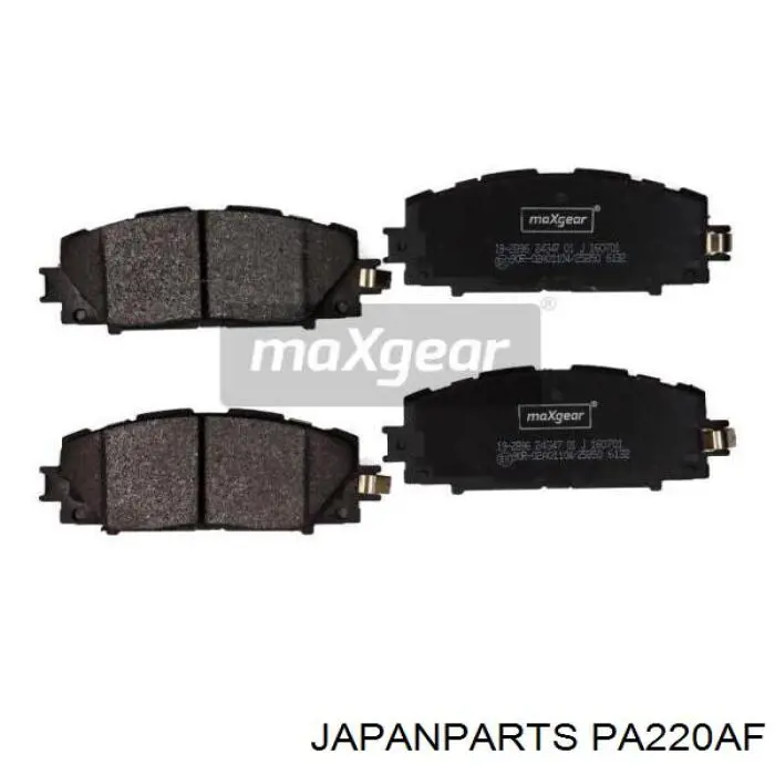 Колодки гальмівні передні, дискові PA220AF Japan Parts