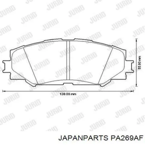 Гальмівні колодки Japan Parts PA269AF ціна, від 20.09 USD