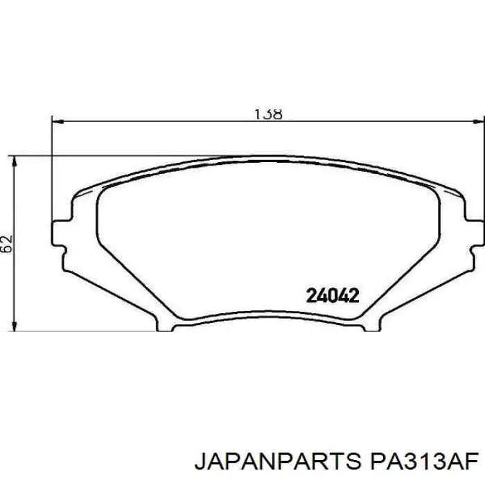 Гальмівні колодки Japan Parts PA313AF ціна, від 24.69 USD