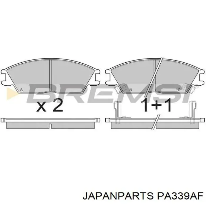 Тормозні колодки Japan Parts PA339AF