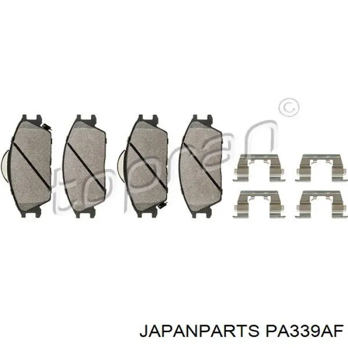 PA339AF Japan Parts колодки гальмівні передні, дискові
