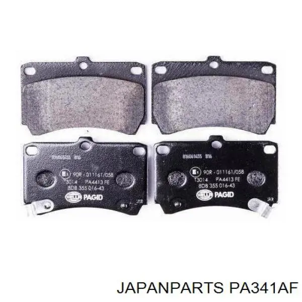 PA341AF Japan Parts колодки гальмівні передні, дискові