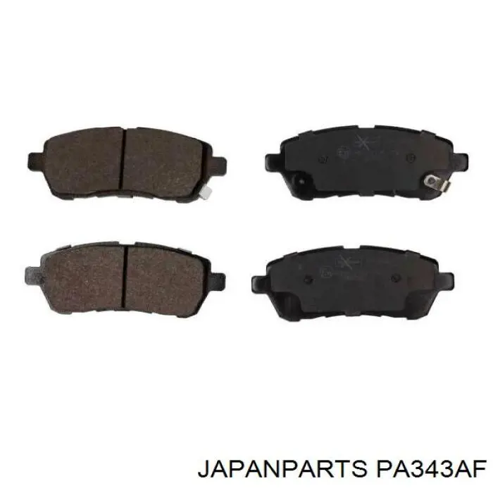 Колодки гальмівні передні, дискові PA343AF Japan Parts