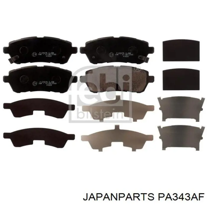 Гальмівні колодки Japan Parts PA343AF ціна, від 18.74 USD