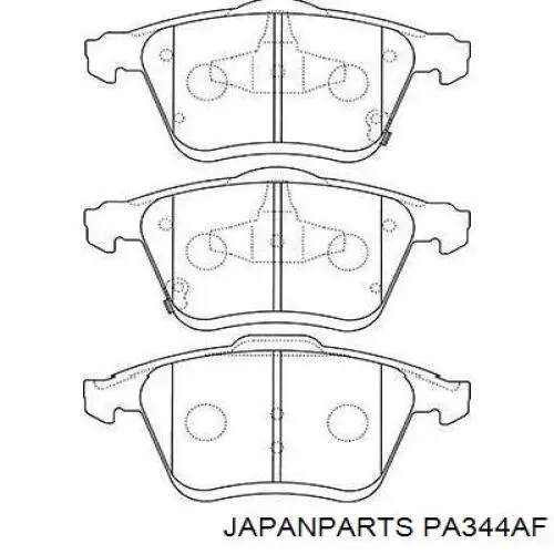 PA344AF Japan Parts Передні гальмівні колодки