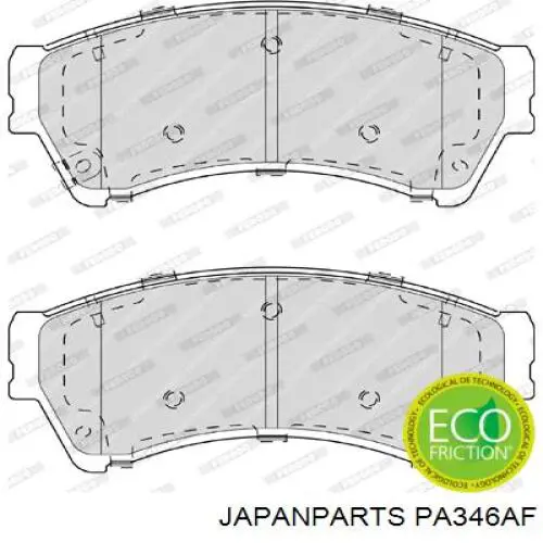 PA346AF Japan Parts колодки гальмівні передні, дискові