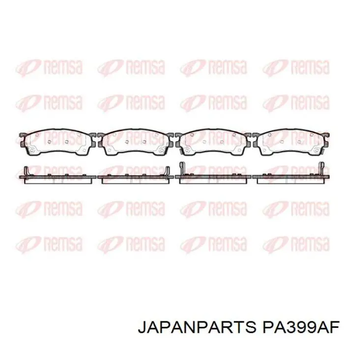 Колодки гальмівні передні, дискові PA399AF Japan Parts