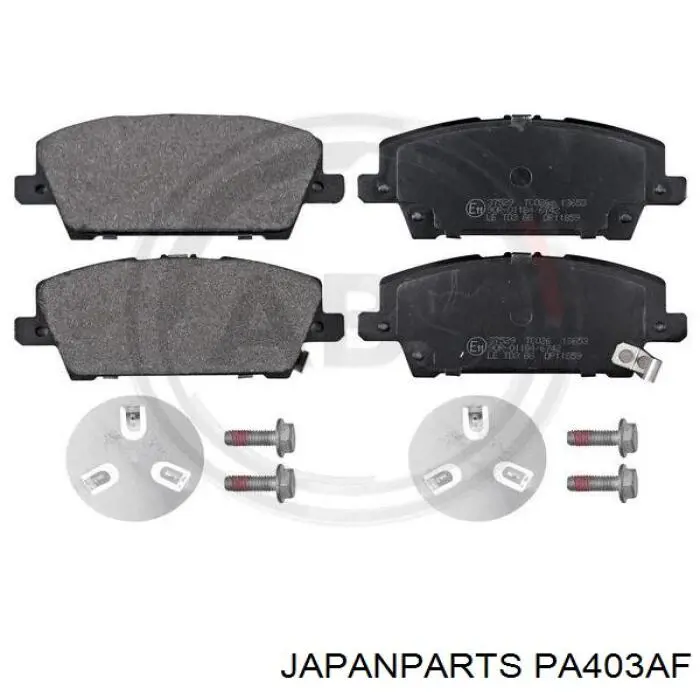 PA403AF Japan Parts колодки гальмівні передні, дискові