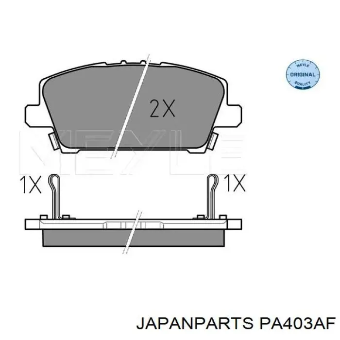 Гальмівні колодки Japan Parts PA403AF ціна, від 17.74 USD