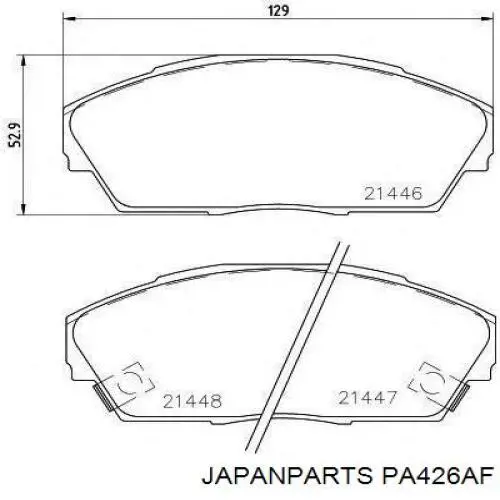 Купити PA426AF Japan Parts Колодки гальмівні передні, дискові