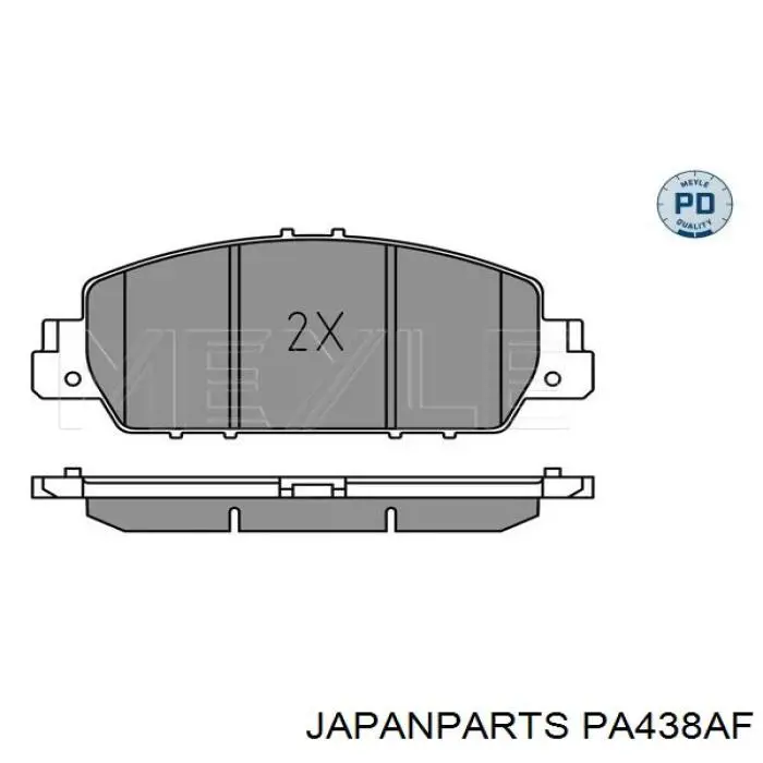 Колодки гальмівні передні, дискові PA438AF Japan Parts