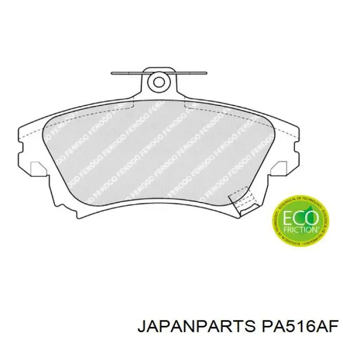 PA516AF Japan Parts Передні гальмівні колодки