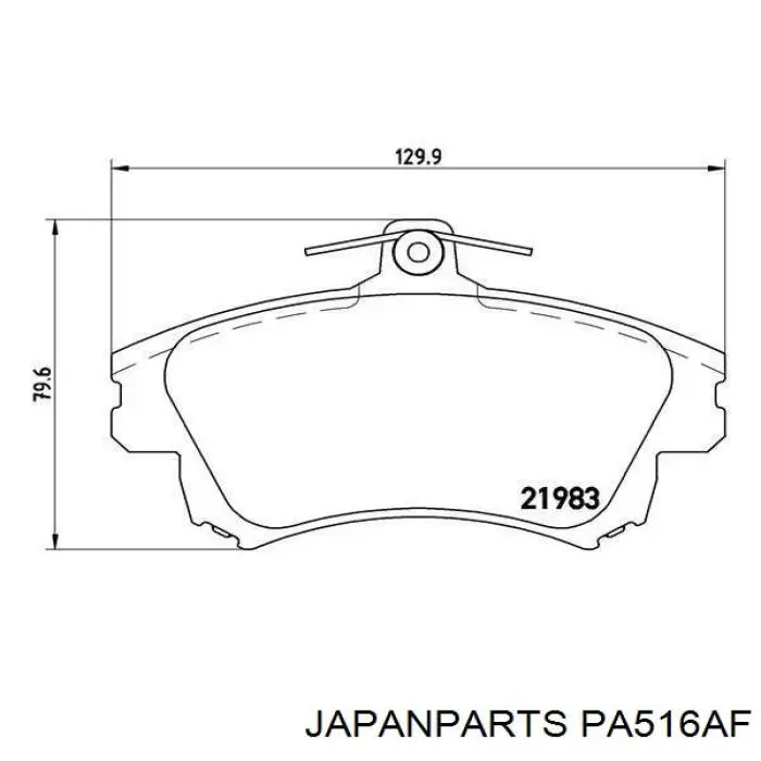 PA516AF Japan Parts колодки гальмівні передні, дискові