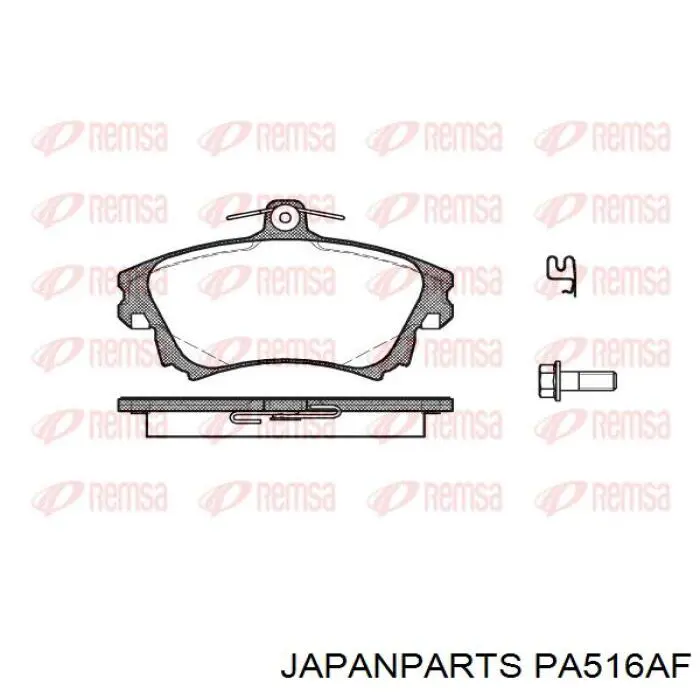Гальмівні колодки Japan Parts PA516AF ціна, від 20.64 USD