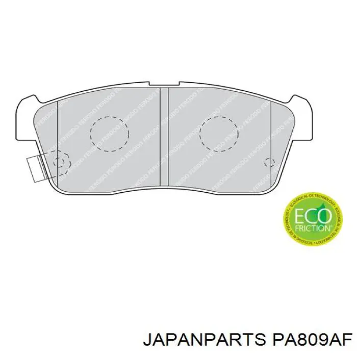 Купити PA809AF Japan Parts Колодки гальмівні передні, дискові