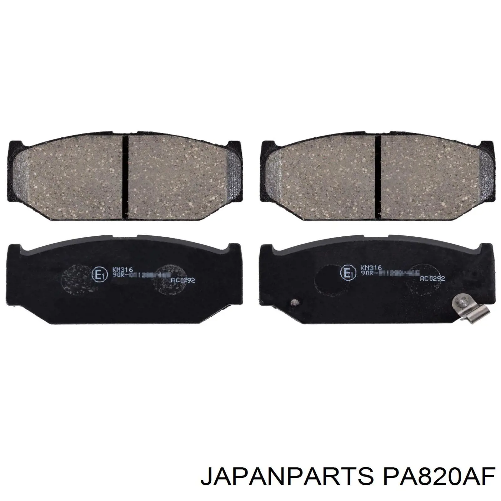 PA820AF Japan Parts колодки гальмівні передні, дискові