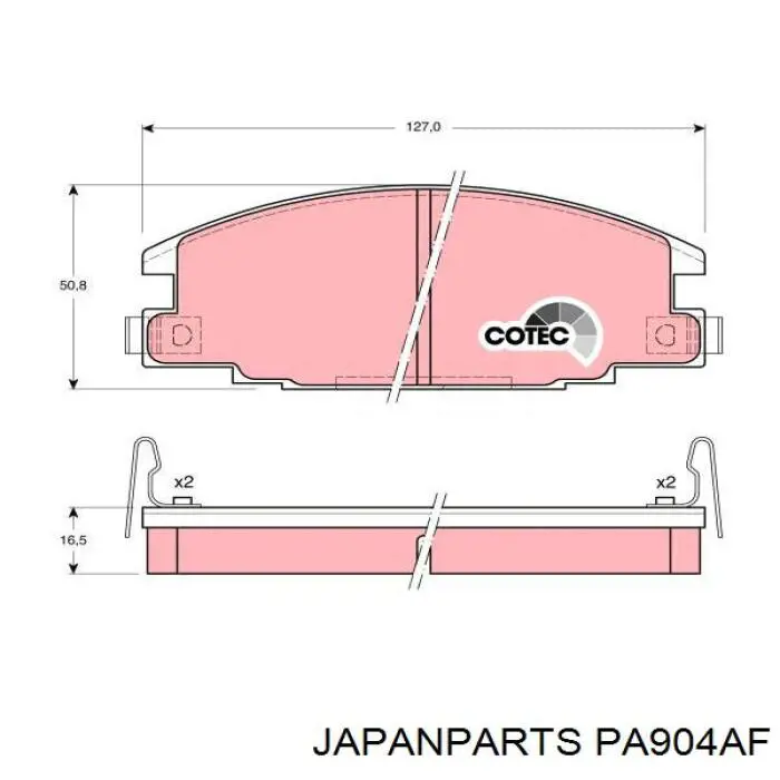 Купити PA904AF Japan Parts Колодки гальмівні передні, дискові