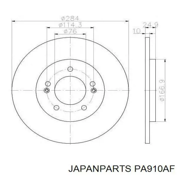 Купити PA910AF Japan Parts Колодки гальмівні передні, дискові
