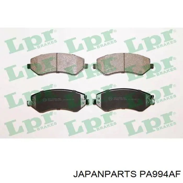 PA994AF Japan Parts колодки гальмівні передні, дискові